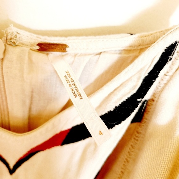 Embroidered Free People Garden Party mini dress Boho spaghetti strap womens 4 - Picture 3 of 3